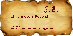 Ehrenreich Botond névjegykártya
